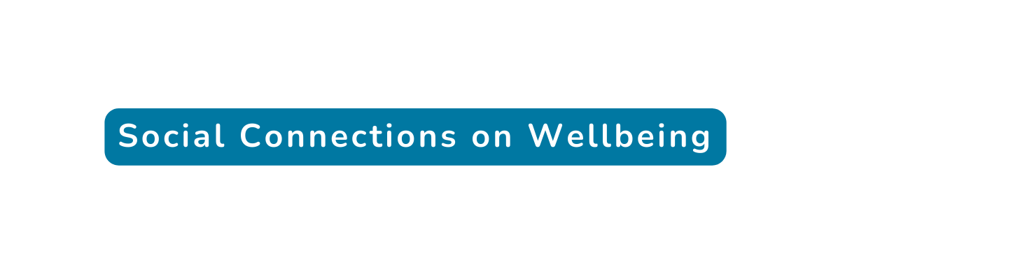 Social Connections on Wellbeing